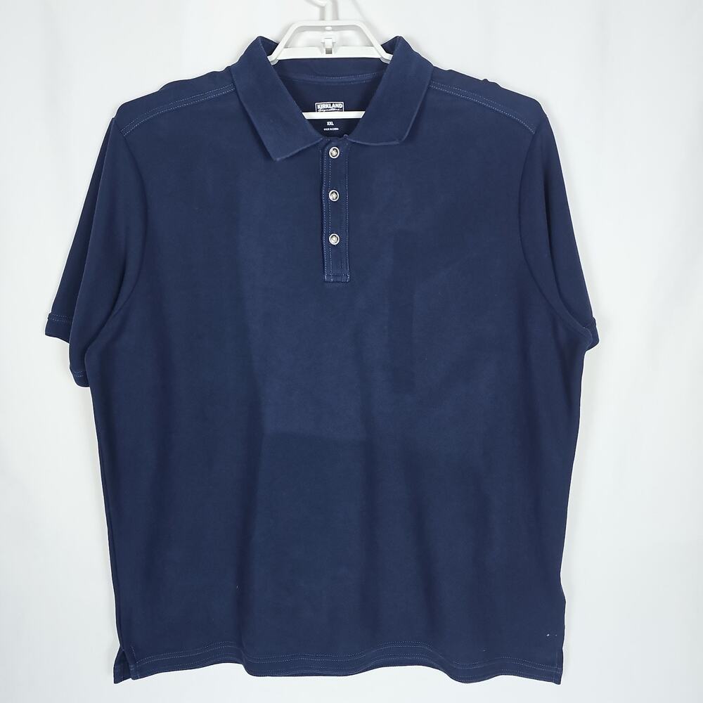 Kirkland Signature Polo Shirt Mens Blue Athletic Golf Performance